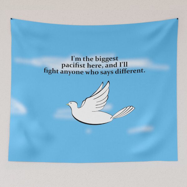 Item preview, pacifist slogan  designed and sold by 6059.