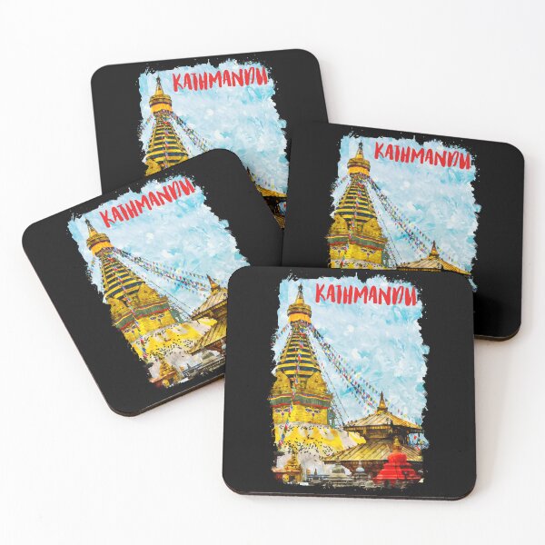 Item preview, Kathmandu Nepal city watercolor designed and sold by chrlalexandru.