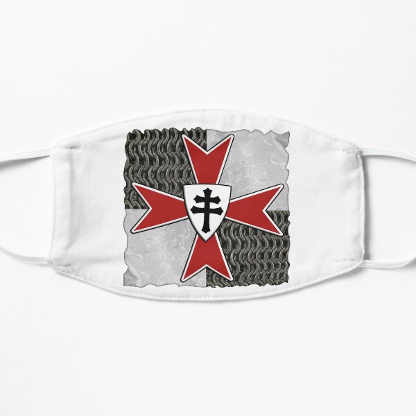 Renaissance Festival Knights Templar Cross Unique Design Flat Mask