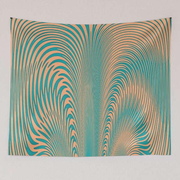 Item preview, Asymmetric Abstract Teal and Peach Design designed and sold by carolina1.