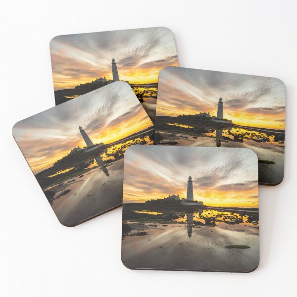 Item preview, St Marys lighthouse whitley bay sunrise designed and sold by tynesidephotos.