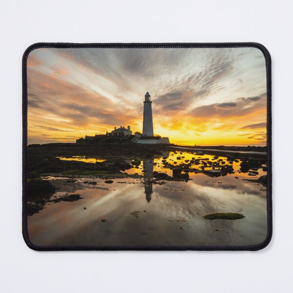 Item preview, St Marys lighthouse whitley bay sunrise designed and sold by tynesidephotos.