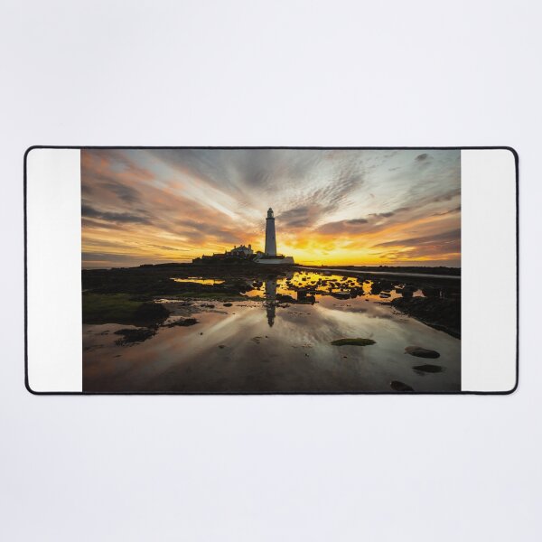 Item preview, St Marys lighthouse whitley bay sunrise designed and sold by tynesidephotos.