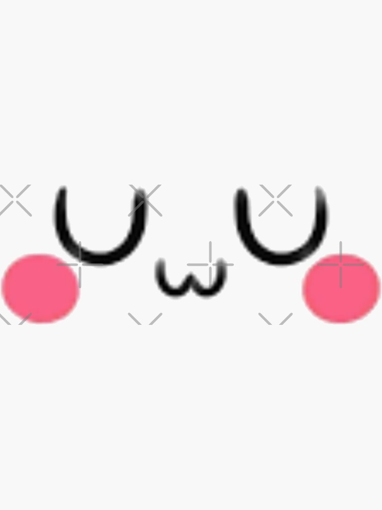 "UwU Kawaii Emoji Face" Sticker for Sale by stareve Redbubble