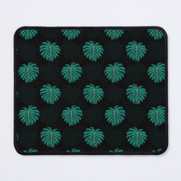 Item preview, Tropical Green Monstera Leaf Black Pattern designed and sold by InovArtS.