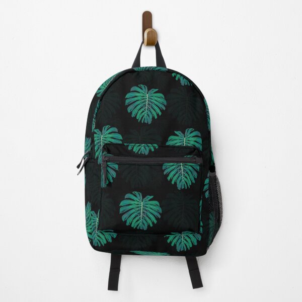 Item preview, Tropical Green Monstera Leaf Black Pattern designed and sold by InovArtS.