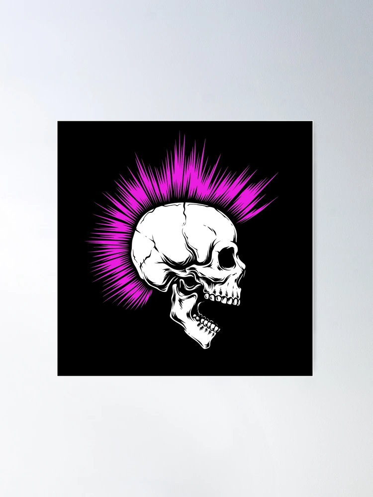 Punk rock music themed pattern design artwork | Premium Vector