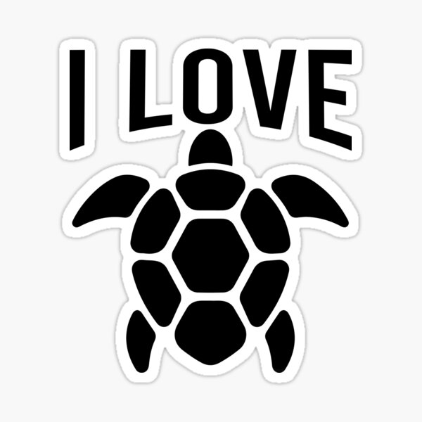 I love turtles Sticker