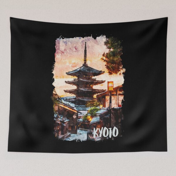 Item preview, Kyoto Japan city watercolor designed and sold by chrlalexandru.