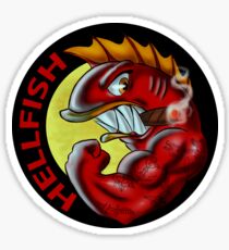 The flying hellfish Sticker