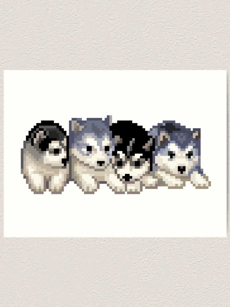 Pixel Husky Puppies\