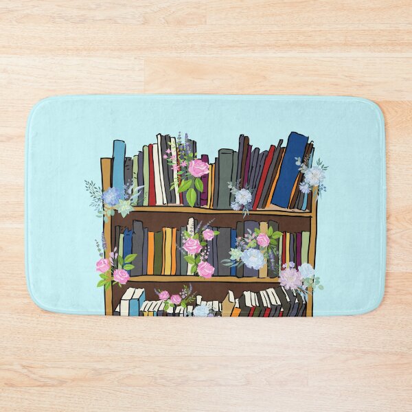 Item preview, Pink and Blue Floral Bookstack designed and sold by CAT-LUVERS.