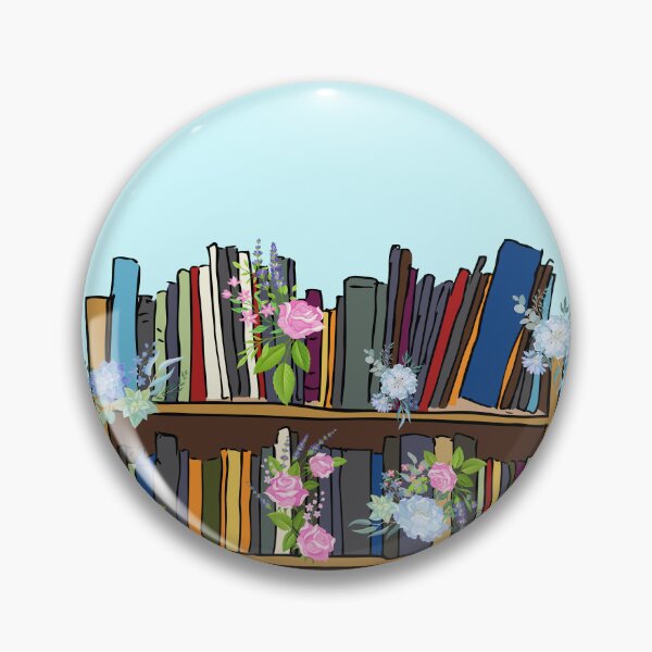 Item preview, Pink and Blue Floral Bookstack designed and sold by CAT-LUVERS.