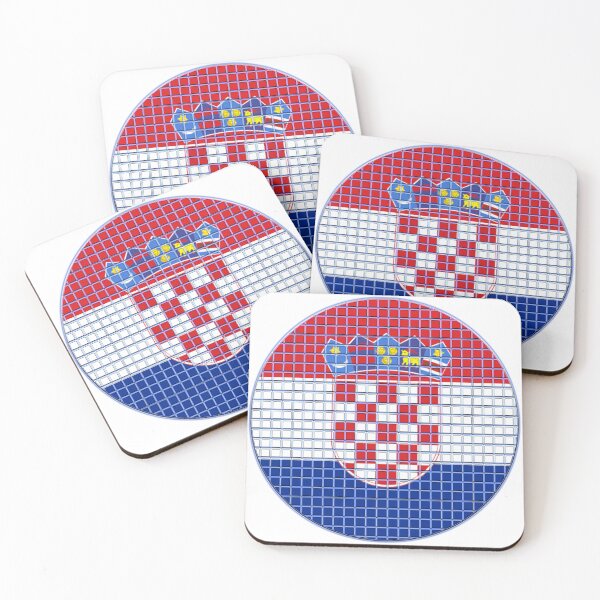 Item preview, Croatia Flag Rounded - Squares Pixel  designed and sold by MoonElite.
