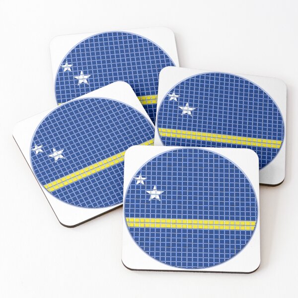 Item preview, Curacao Flag Rounded - Squares Pixel  designed and sold by MoonElite.