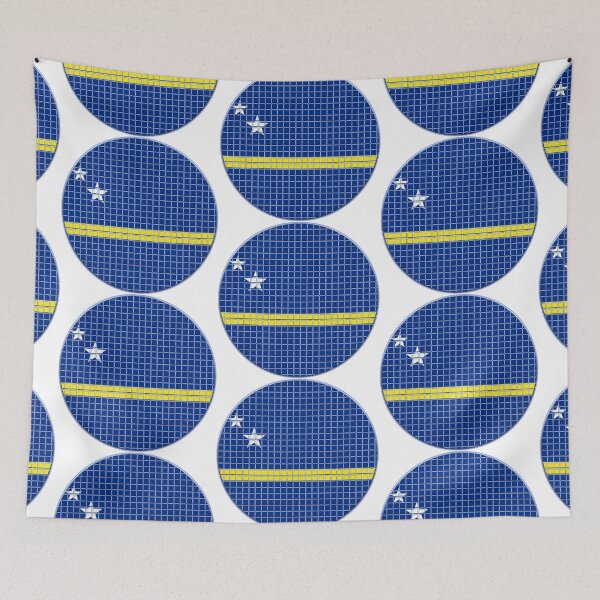 Item preview, Curacao Flag Rounded - Squares Pixel  designed and sold by MoonElite.
