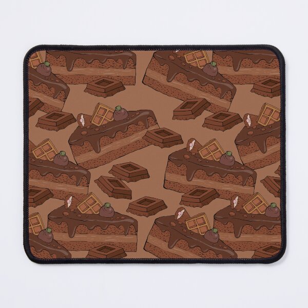 Item preview, Pattern with pieces of chocolate cake with waffles and chocolates decoration designed and sold by hmorena.
