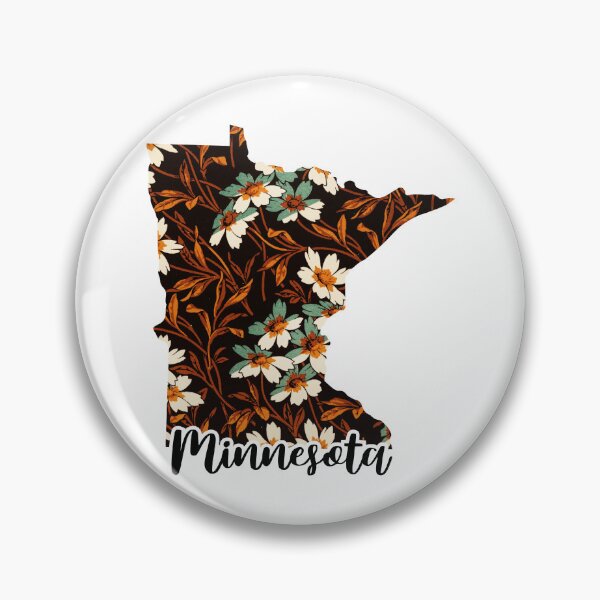Item preview, Floral Map of USA States Minnesota - Map of Minnesota designed and sold by AmethystMurad.