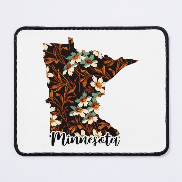 Item preview, Floral Map of USA States Minnesota - Map of Minnesota designed and sold by AmethystMurad.