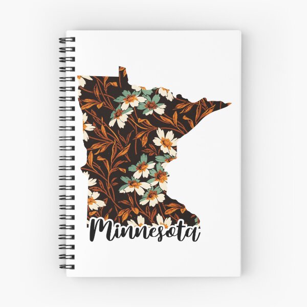 Item preview, Floral Map of USA States Minnesota - Map of Minnesota designed and sold by AmethystMurad.