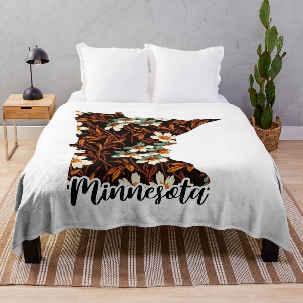 Item preview, Floral Map of USA States Minnesota - Map of Minnesota designed and sold by AmethystMurad.