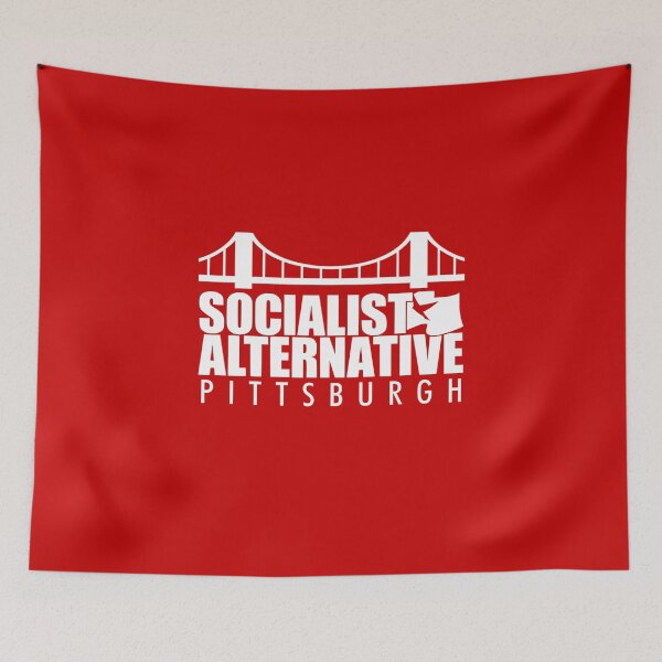Item preview, Socialist Alternative- Pittsburgh logo (white) designed and sold by PittsburghSA.