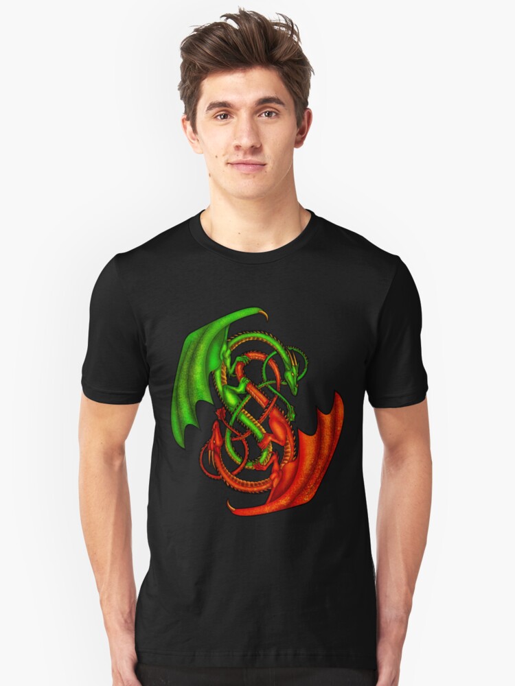 Alternate view of Entwined Dragons Slim Fit T-Shirt
