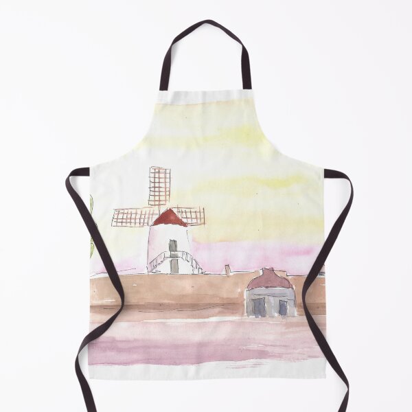 Item preview, Lanzarote Canary Island Landscape with Windmill and Cacti designed and sold by artshop77.