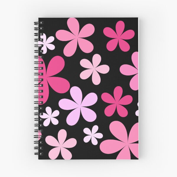 Item preview, Flower Power Pink with Black Background designed and sold by tangelos.