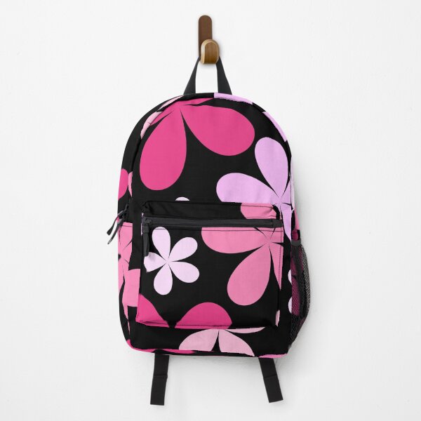Item preview, Flower Power Pink with Black Background designed and sold by tangelos.