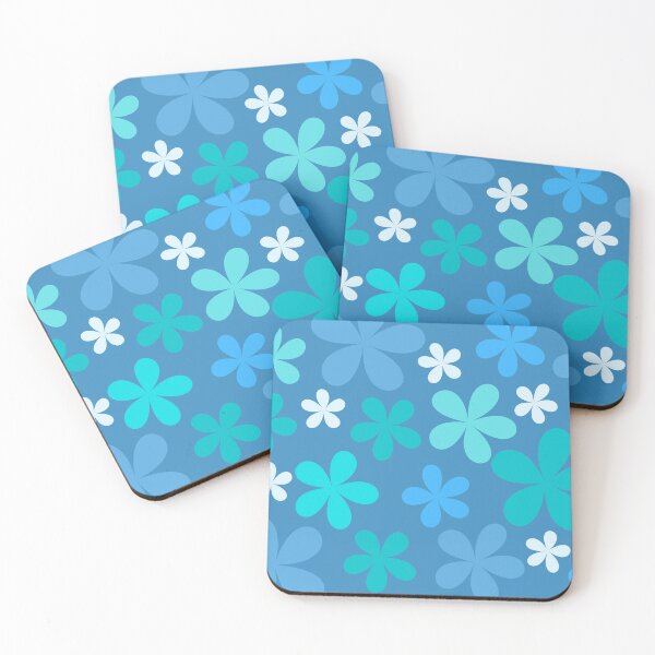 Item preview, Flower Power Blue & Blue Background designed and sold by tangelos.