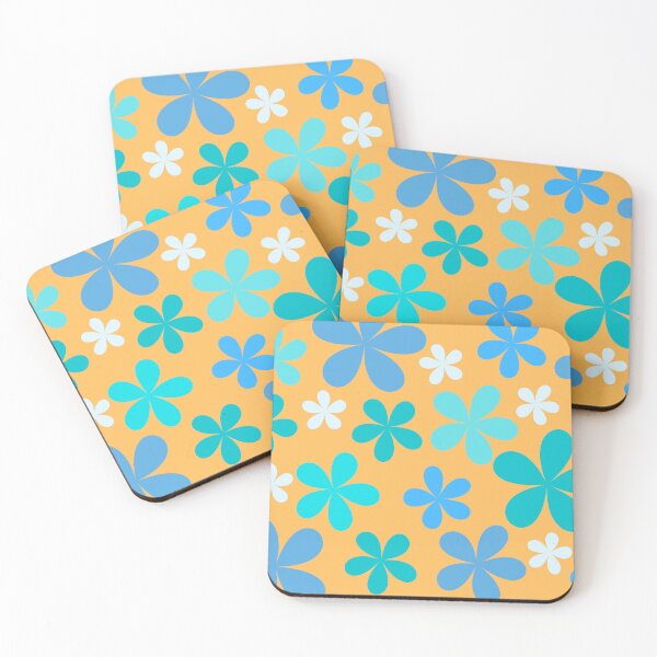 Item preview, Flower Power Blue with Yellow Background designed and sold by tangelos.
