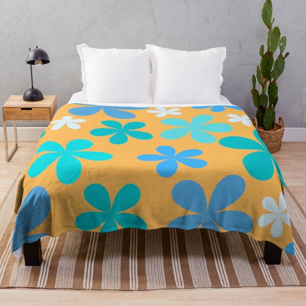 Item preview, Flower Power Blue with Yellow Background designed and sold by tangelos.