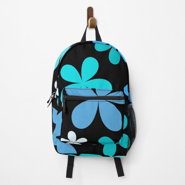 Item preview, Flower Power Blue with Black Background designed and sold by tangelos.