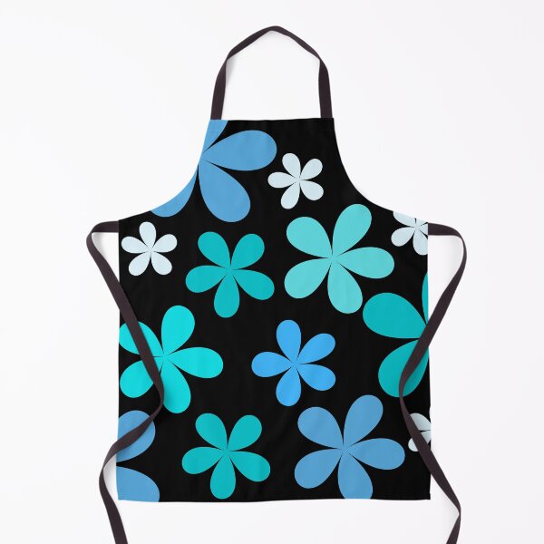 Item preview, Flower Power Blue with Black Background designed and sold by tangelos.