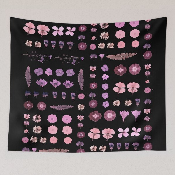Item preview, Pressed flowers, dry, dried flower pink Mask designed and sold by Collagedream.