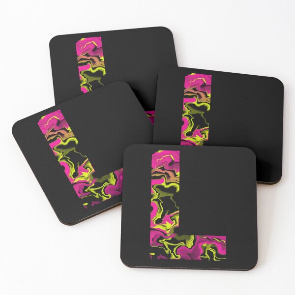 Item preview, Letter L Sticker; pink and yellow design designed and sold by WoollyOrbit2000.