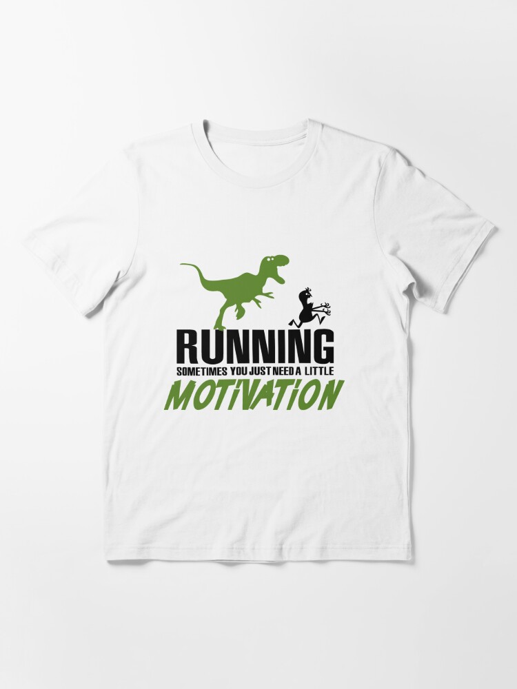 Dino Running Runner Cool Motivation Cute' Unisex Premium T-Shirt