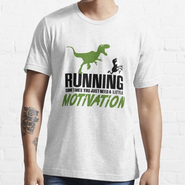 Dino Running Runner Cool Motivation Cute' Unisex Premium T-Shirt