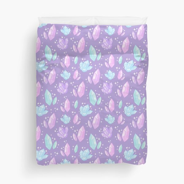 Magical Crystals // Purple | Nikury Duvet Cover