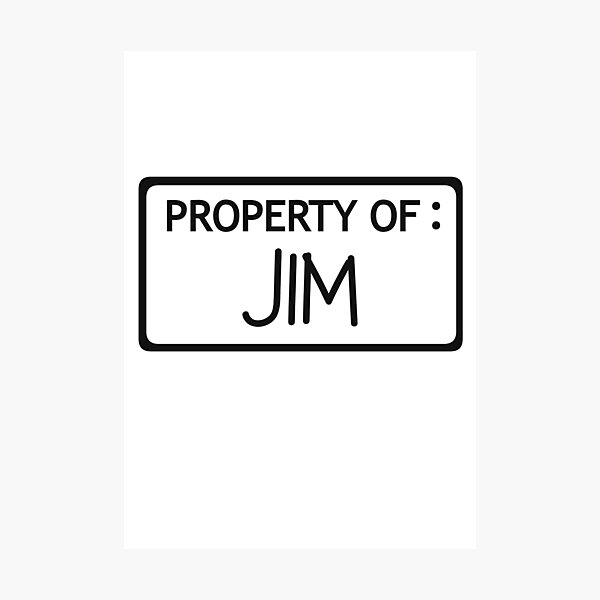 Item preview, Written Property of Jim white background // The Stanley Parable  designed and sold by CYBER-BAT.