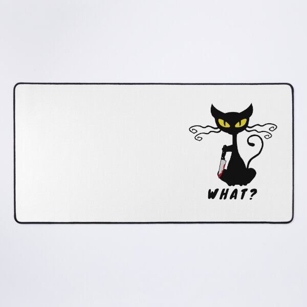 Item preview, Cat What? Murderous Black Cat With Knife designed and sold by yoshra.