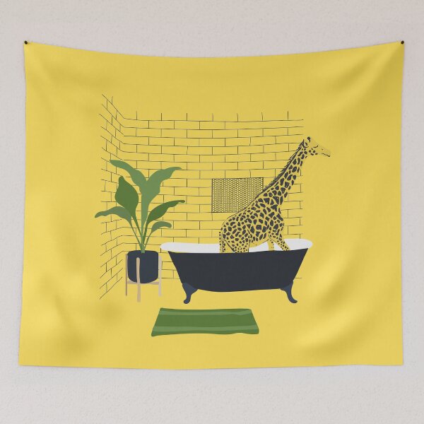 Item preview, Giraffe in a Bath designed and sold by AsteriskHouse.