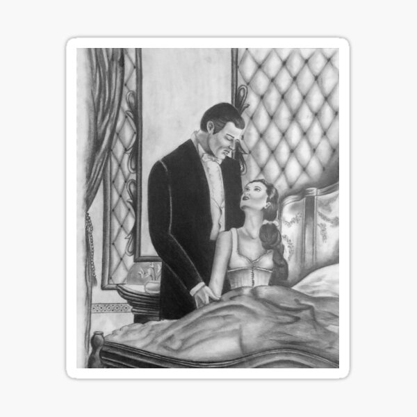 Gone With the Wind Boudoir Drawing Sticker