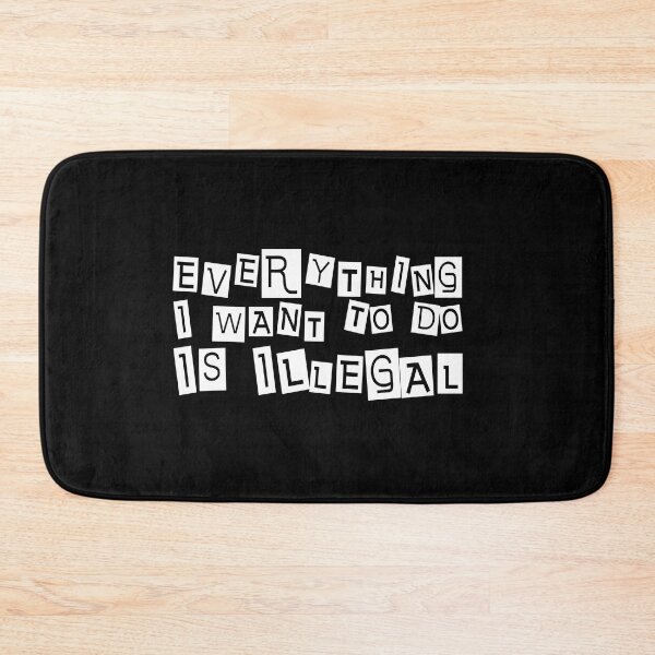 Item preview, Everything I Want To Do Is Illegal | Magazine Clippings All White designed and sold by SomeDesignThing.
