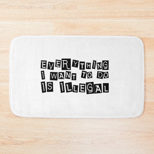Item preview, Everything I Want To Do Is Illegal | Magazine Clippings All Black designed and sold by SomeDesignThing.