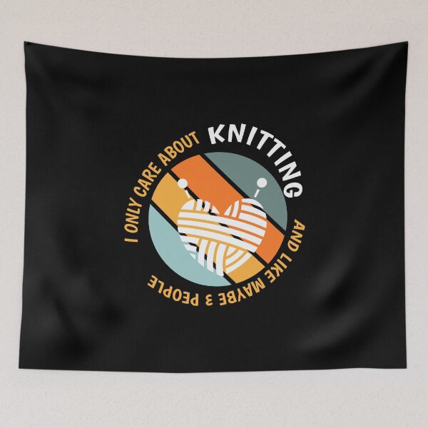 Item preview, Funny Knitting Lovers - I Only Care About Knitting design designed and sold by Merchking1.