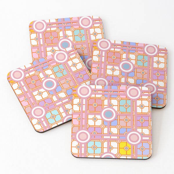 Item preview, Pink Orange Colourful Circle Link Geometric Pattern designed and sold by Moyanana.