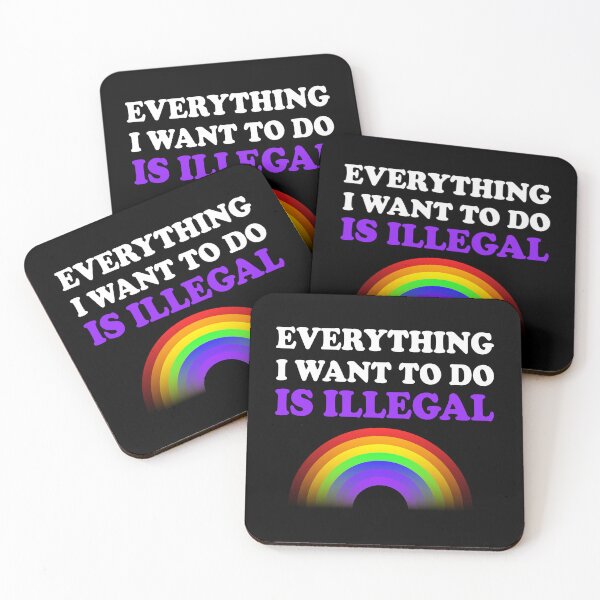 Item preview, Everything I Want To Do Is Illegal Rainbow Dark Purple designed and sold by SomeDesignThing.