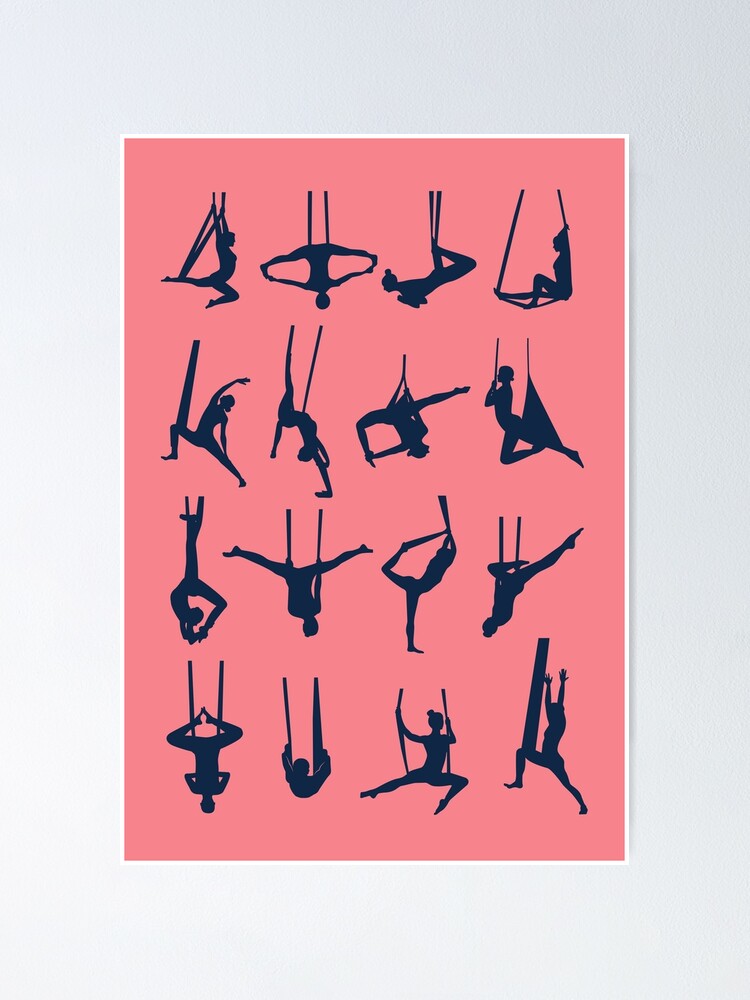 Download the FREE 100 Aerial Yoga Exercises Poster.  https://www.sirafly.com/100-basic-fly-yoga-exercise | By Sira FLYoga  KidsFacebook